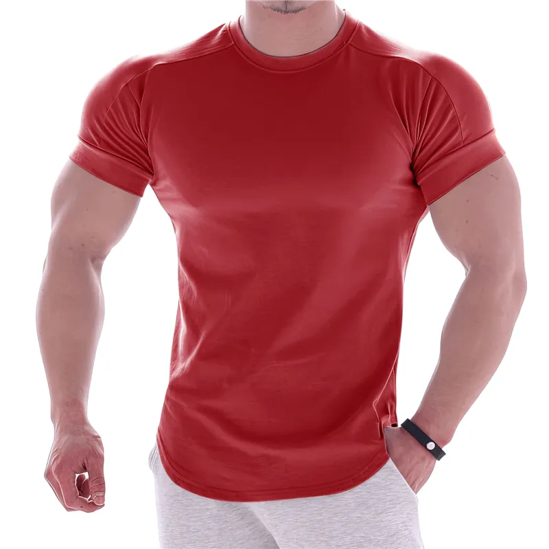 Sports Elastic Quick-Drying Men's Round Neck T-Shirt - SF1264