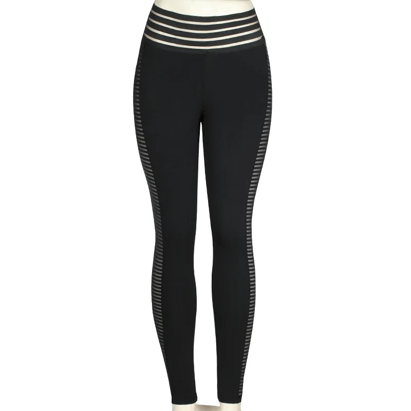 Sports Sexy Mesh Patchwork High Waist Leggings for Women - SF1025