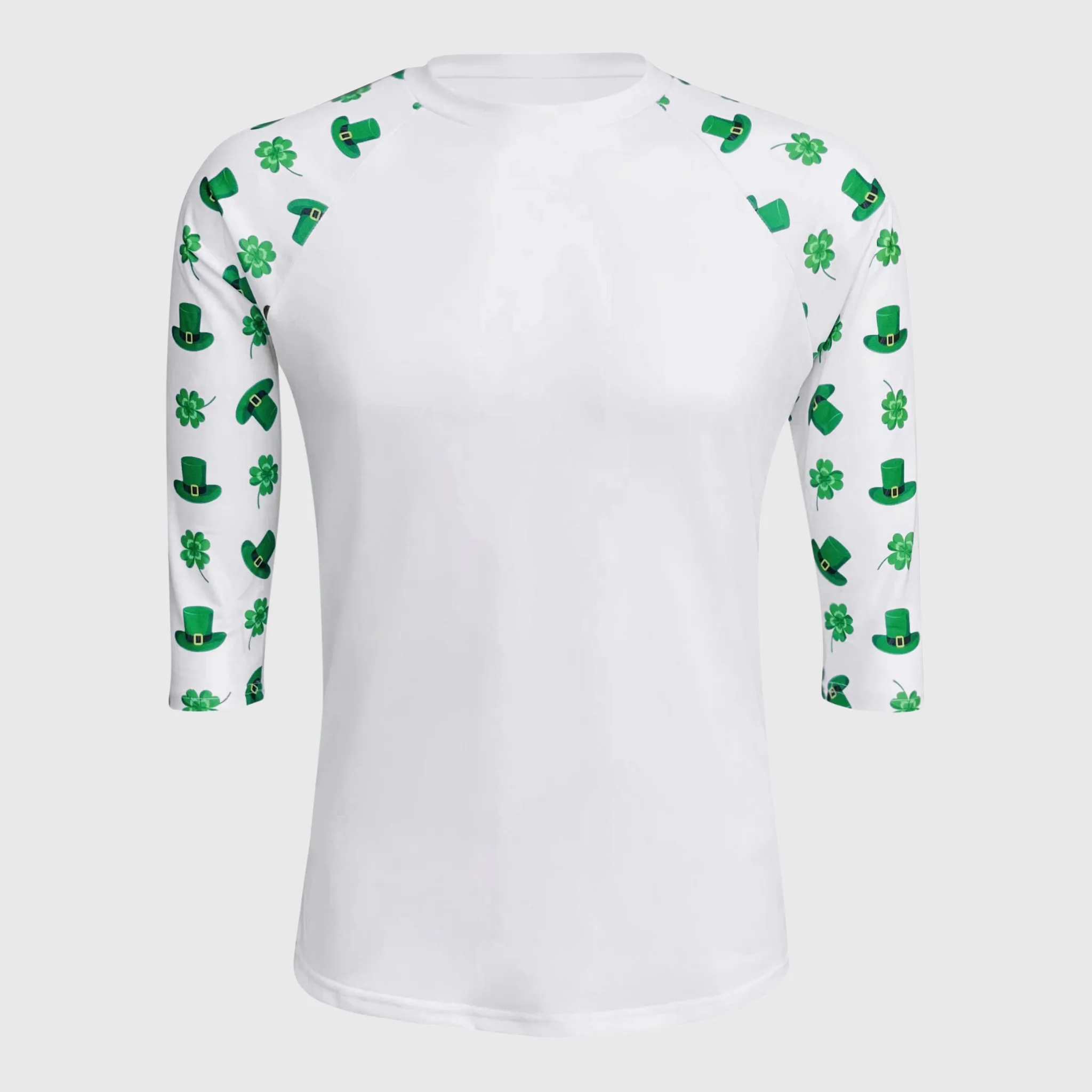 St. Patrick's Clover Hat White Polyester Top