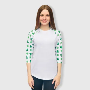 St. Patrick's Clover Hat White Polyester Top