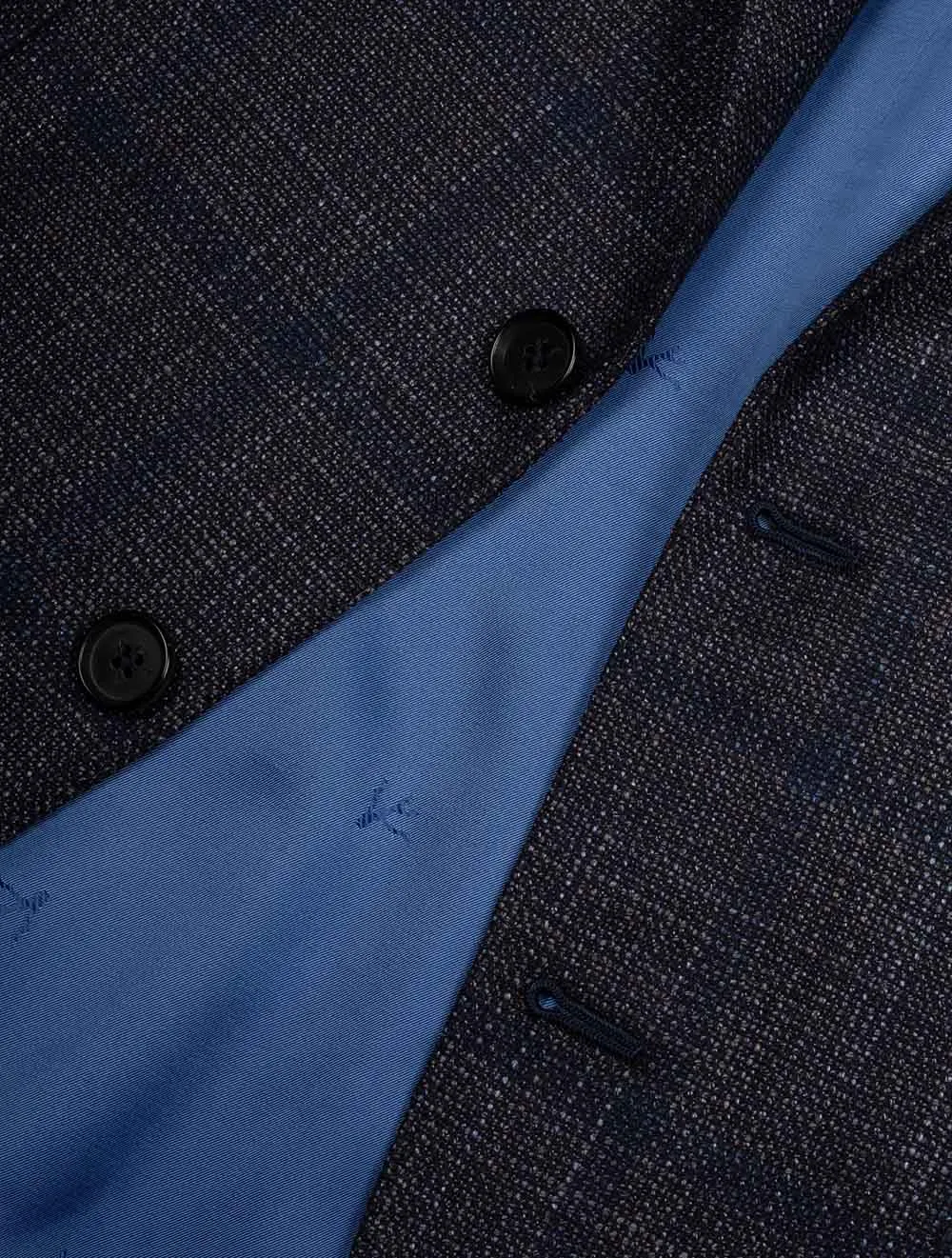 Subtle Check Sports Jacket Navy