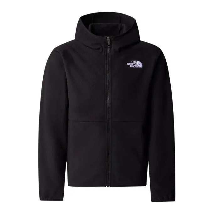 The North Face Teen Glacier FZ Hooded Fleece Black