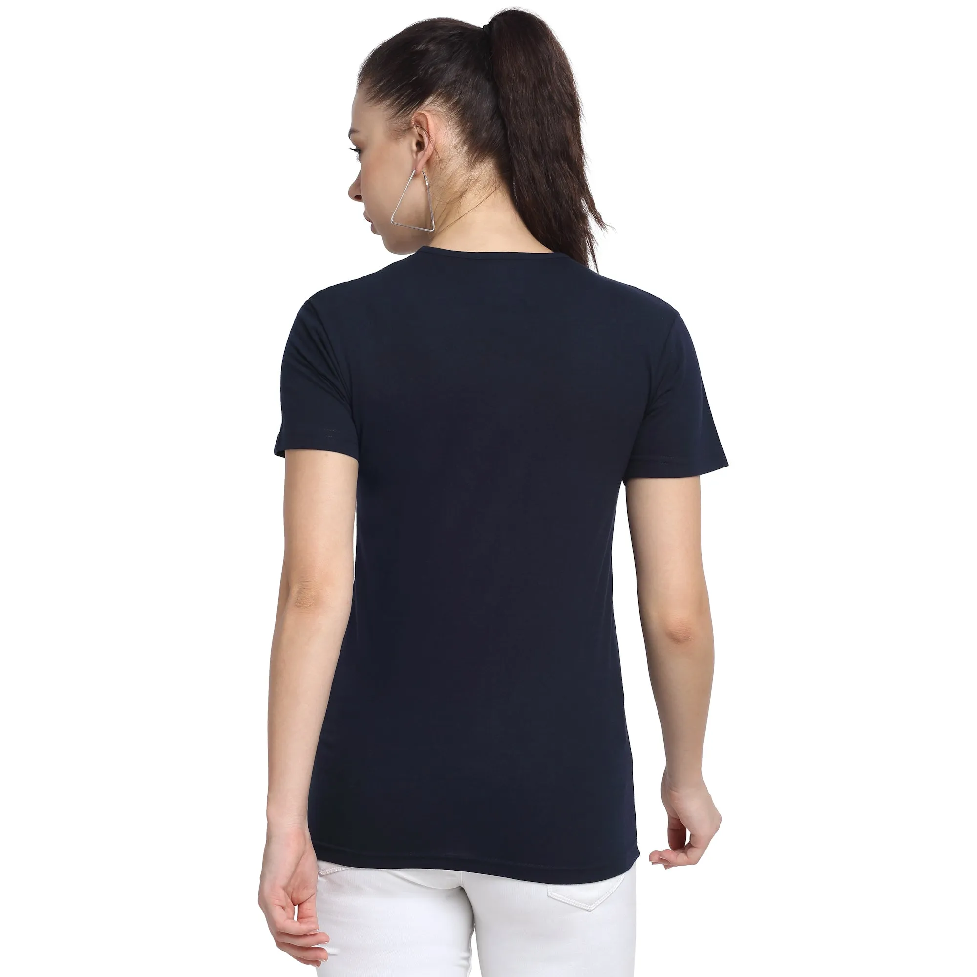 Vimal Jonney Blue Half Sleeve T-shirt For Women's