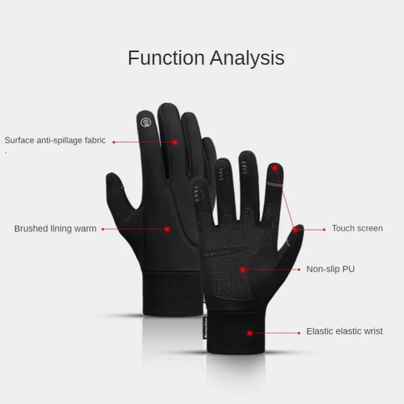 Winter Gloves Waterproof Warm Thermal Fleece Gloves Antislip Touch Screen Outdoor Sports