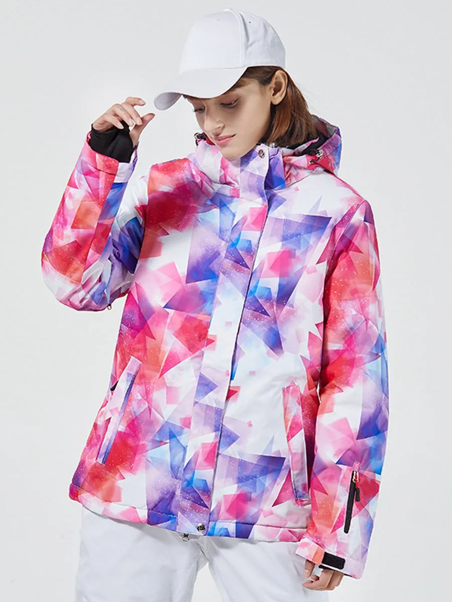 Women Geo Graphic Insulated Ski Jacket