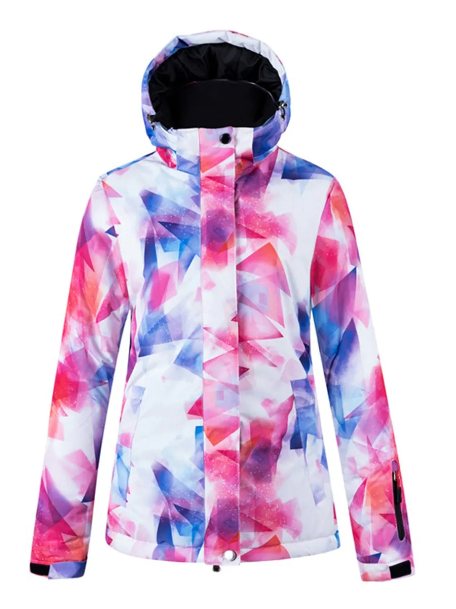 Women Geo Graphic Insulated Ski Jacket