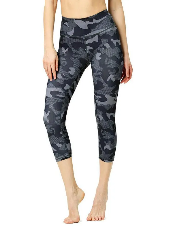 Women's Floral Sports Leggings / High Waist Capri for Girls - SF1034