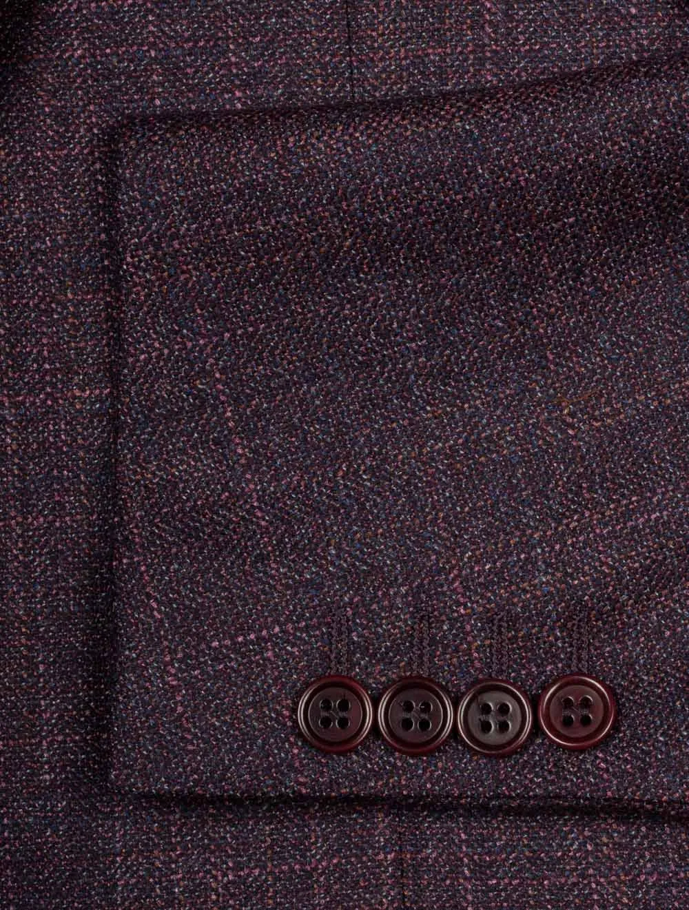 Wool Silk Cashmere Blazer Wine