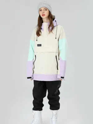 Yeefine Colorblock Women Ski Snowboard Anorak Jacket